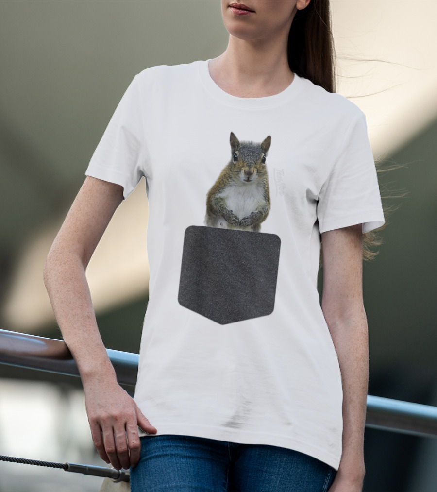 Squirrel Pocket Squirrel Mom Funny Squirrel Lover Teeshirt T-Shirt