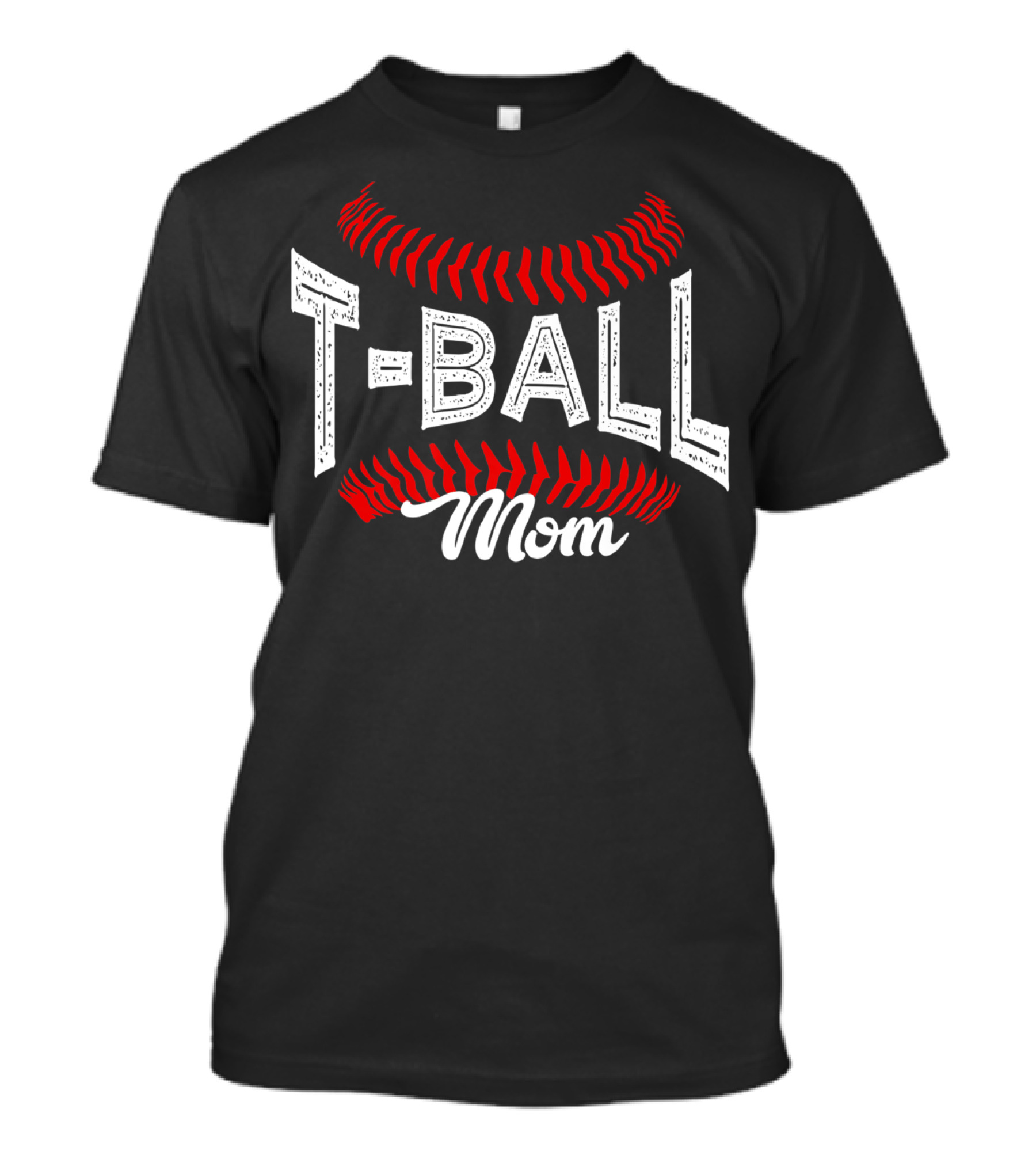 T-Ball Mom Baseball Stitching T-Shirt
