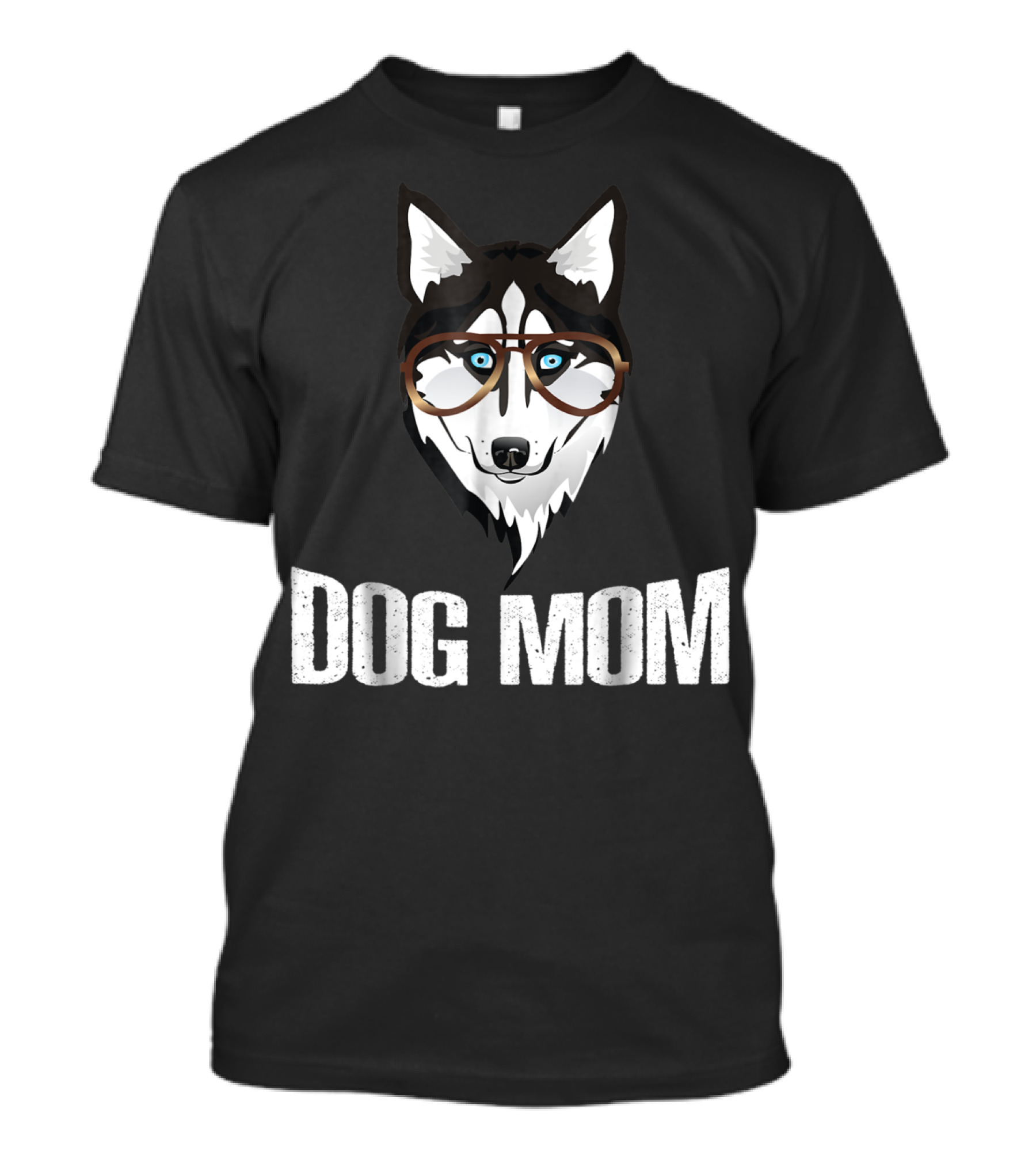 Dog Mom Funny Husky With Glasses T-Shirt