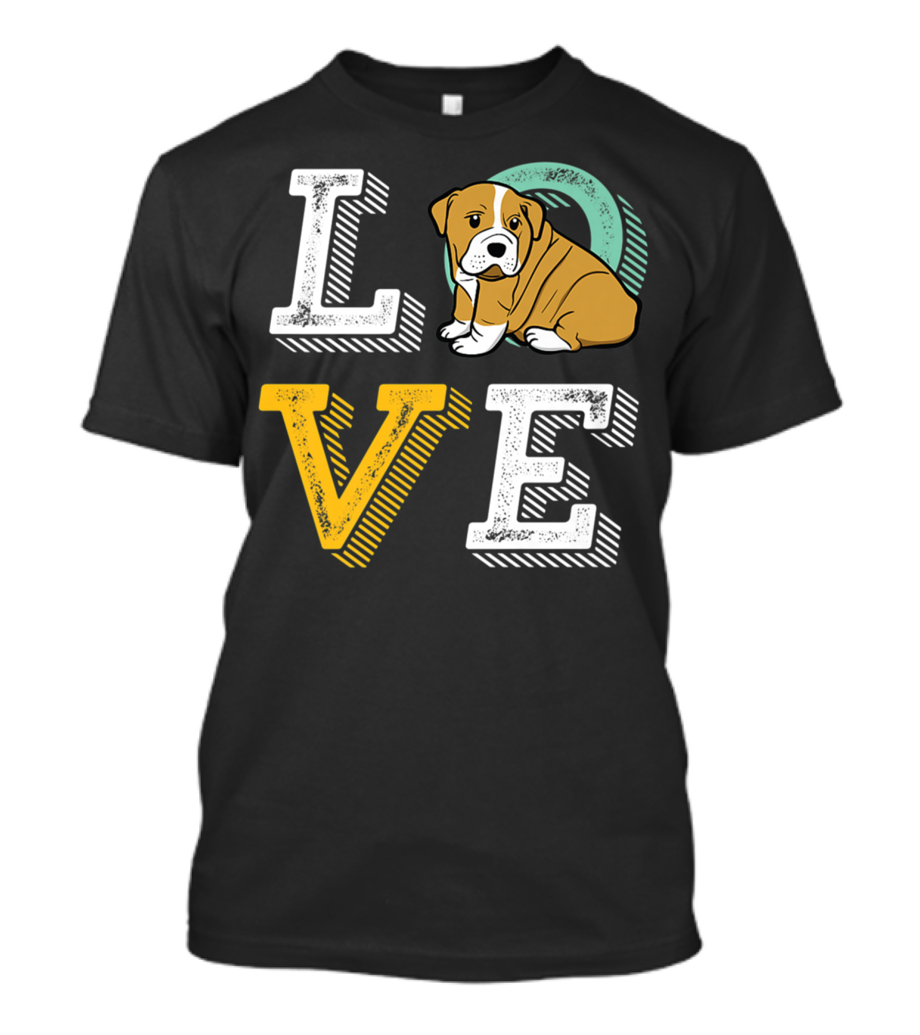 LOVE Bulldog Puppy For Dog Mom And Dad Pet Owner T-Shirt