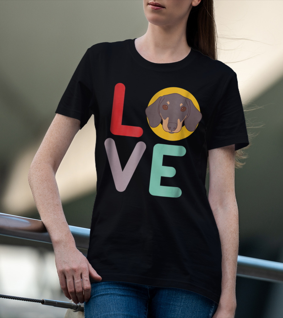 Love Dachshund Dog Animal Lover Puppies Mom Dad20 T-Shirt