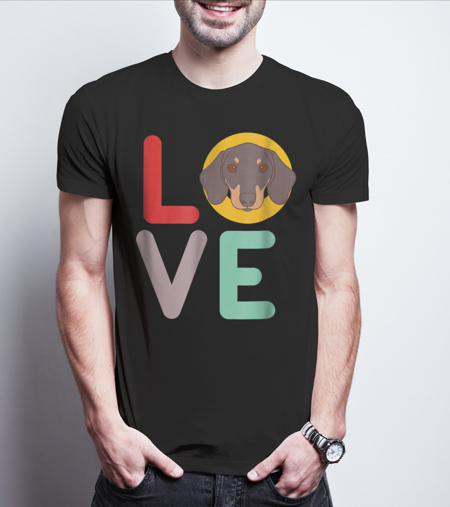 Love Dachshund Dog Animal Lover Puppies Mom Dad20 T-Shirt