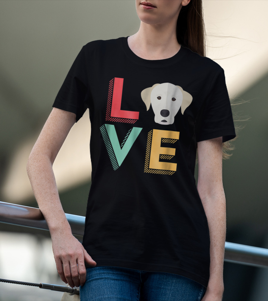 I Love Labrador Dog Lover Lab Puppies Mom And Dad39 Cute Puppy Head In LOVE T-Shirt