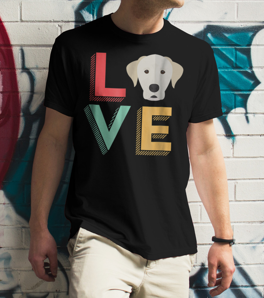 I Love Labrador Dog Lover Lab Puppies Mom And Dad39 Cute Puppy Head In LOVE T-Shirt