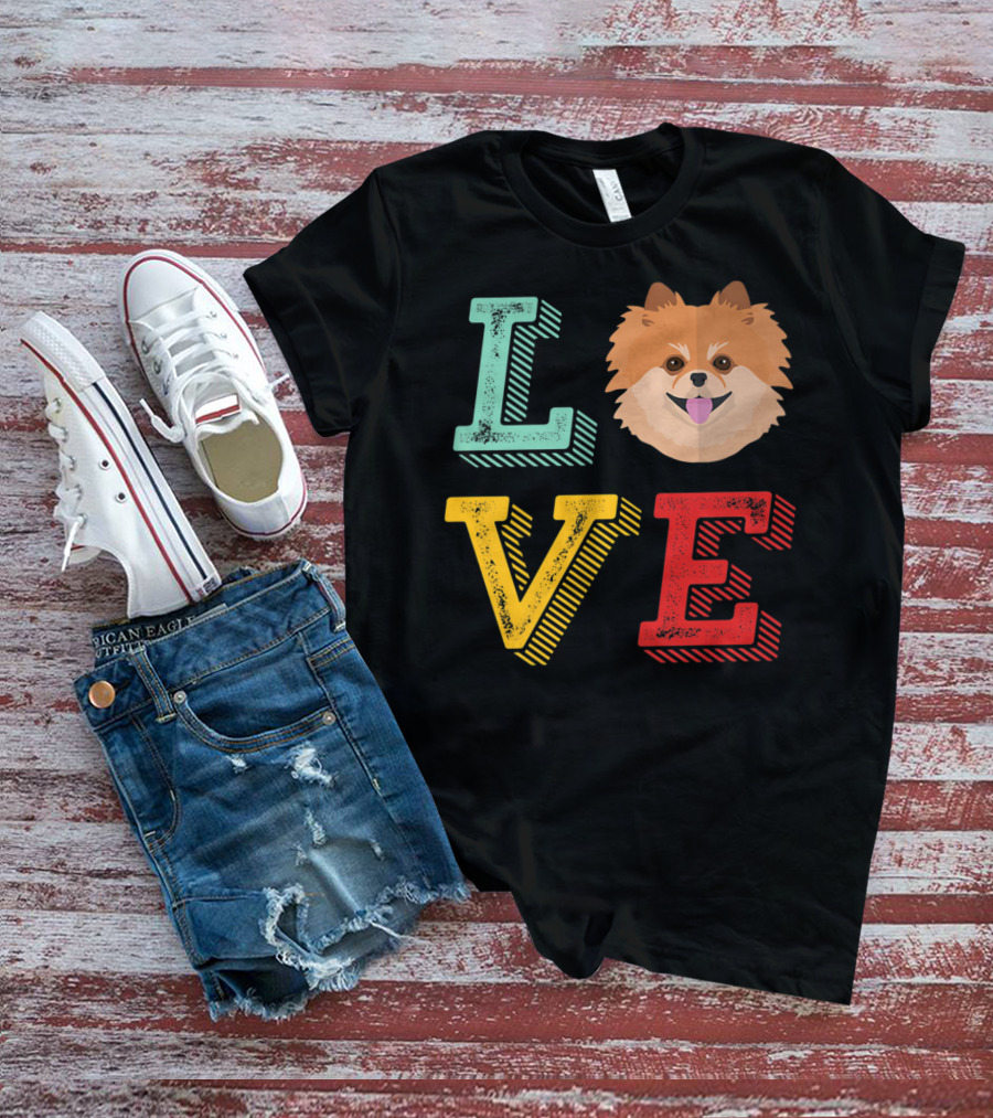 LOVE Pomeranian Dog For Pom Puppy Lover14 T-Shirt