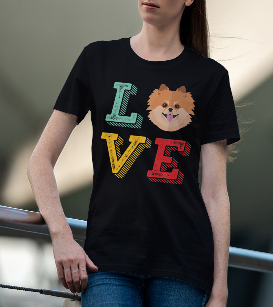 LOVE Pomeranian Dog For Pom Puppy Lover14 T-Shirt