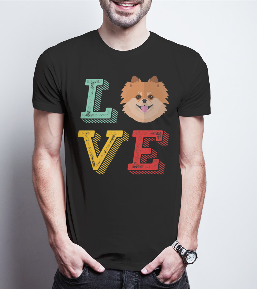 LOVE Pomeranian Dog For Pom Puppy Lover14 T-Shirt