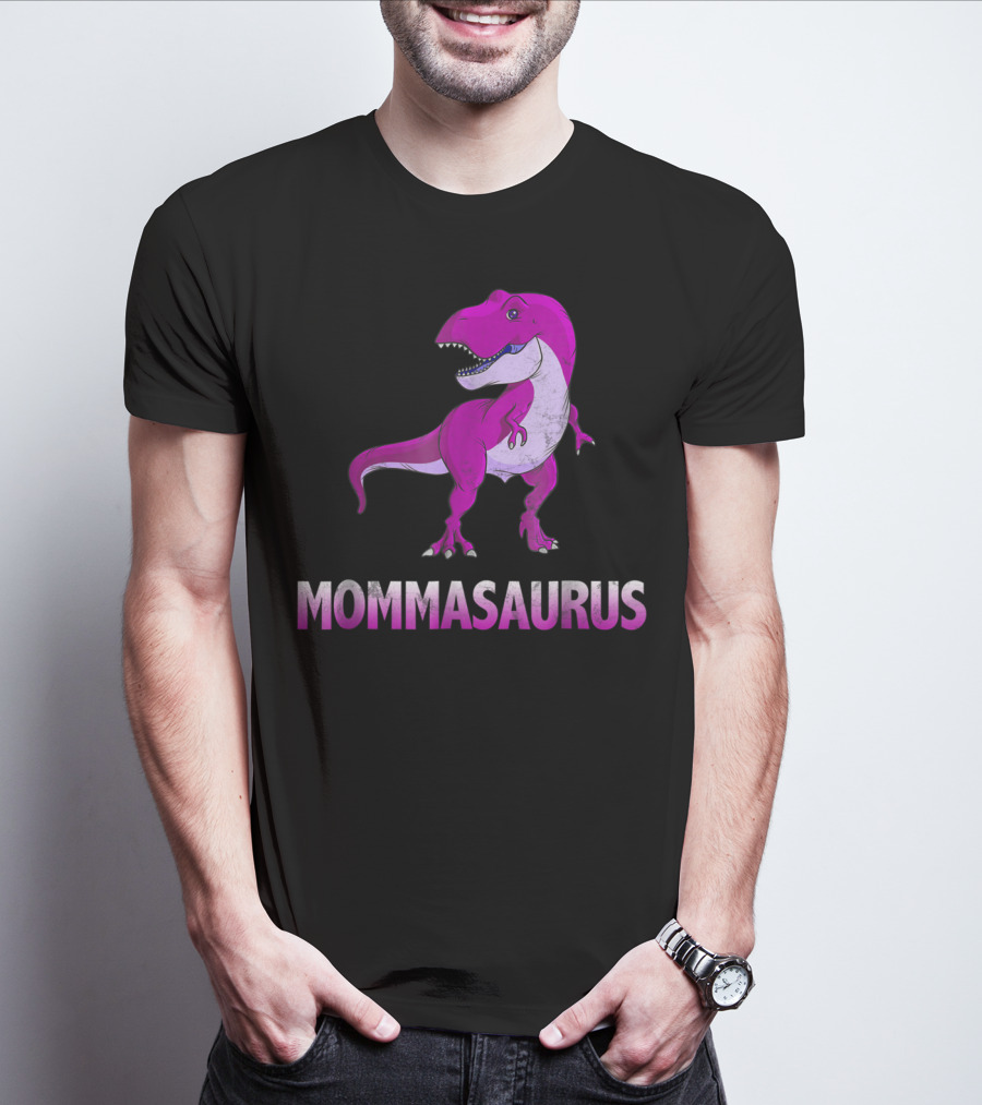 MOMMASAURUS Pink TRex Mother Momma TRex T-Shirt