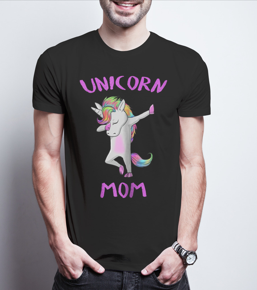 Unicorn Mom Dabbing Rainbow Unicorn Dab T-Shirt