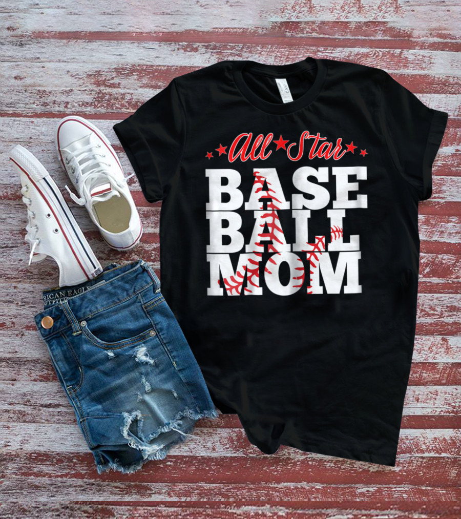 All Star Baseball Mom T-Shirt