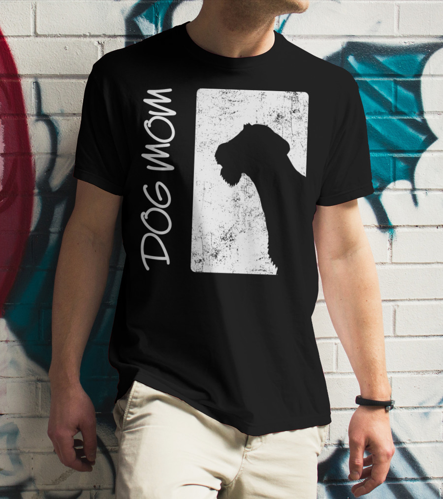 Dog Mom Airedale Terrier Silhouette S72 T-Shirt