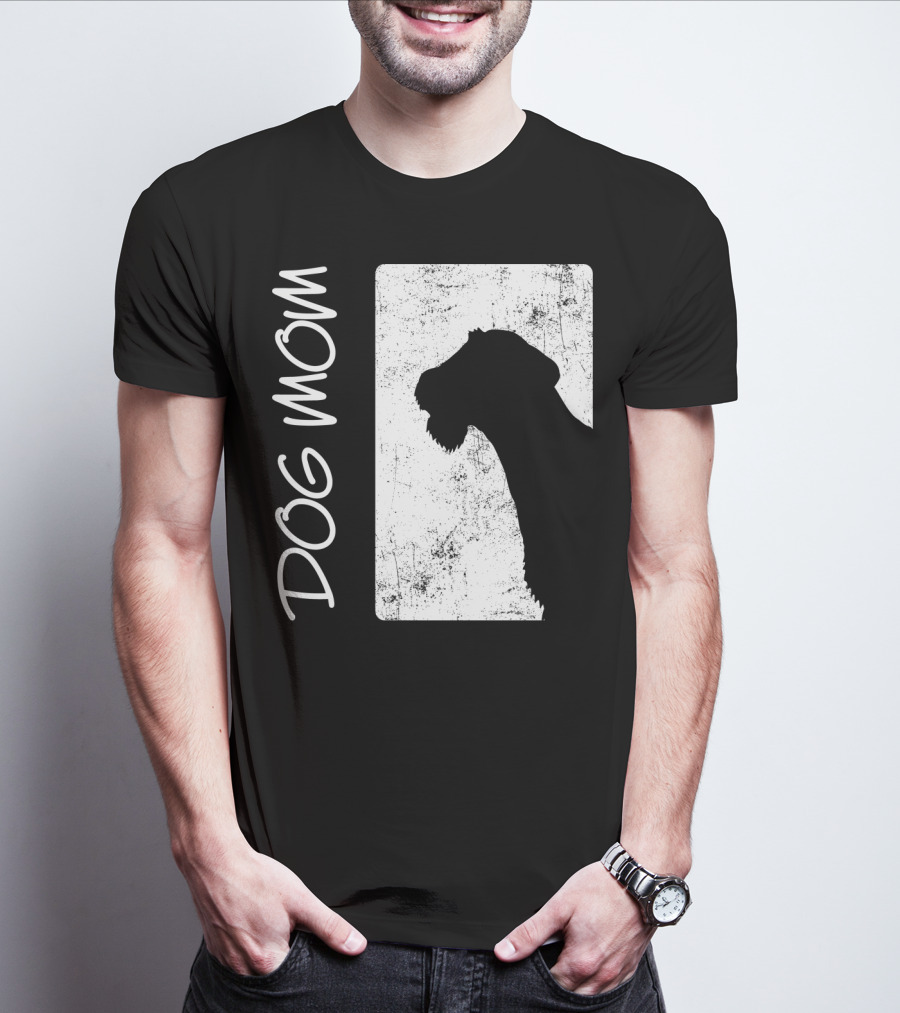 Dog Mom Airedale Terrier Silhouette S72 T-Shirt
