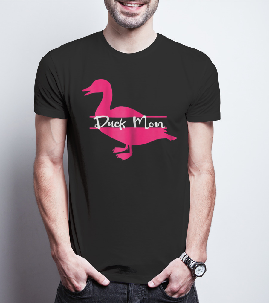Duck Mom Rouen Pekin Duck Pink T-Shirt