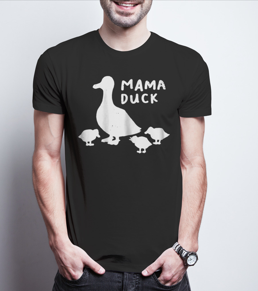 Mama Duck And Duckling Babies Funny Mother Of 361 T-Shirt