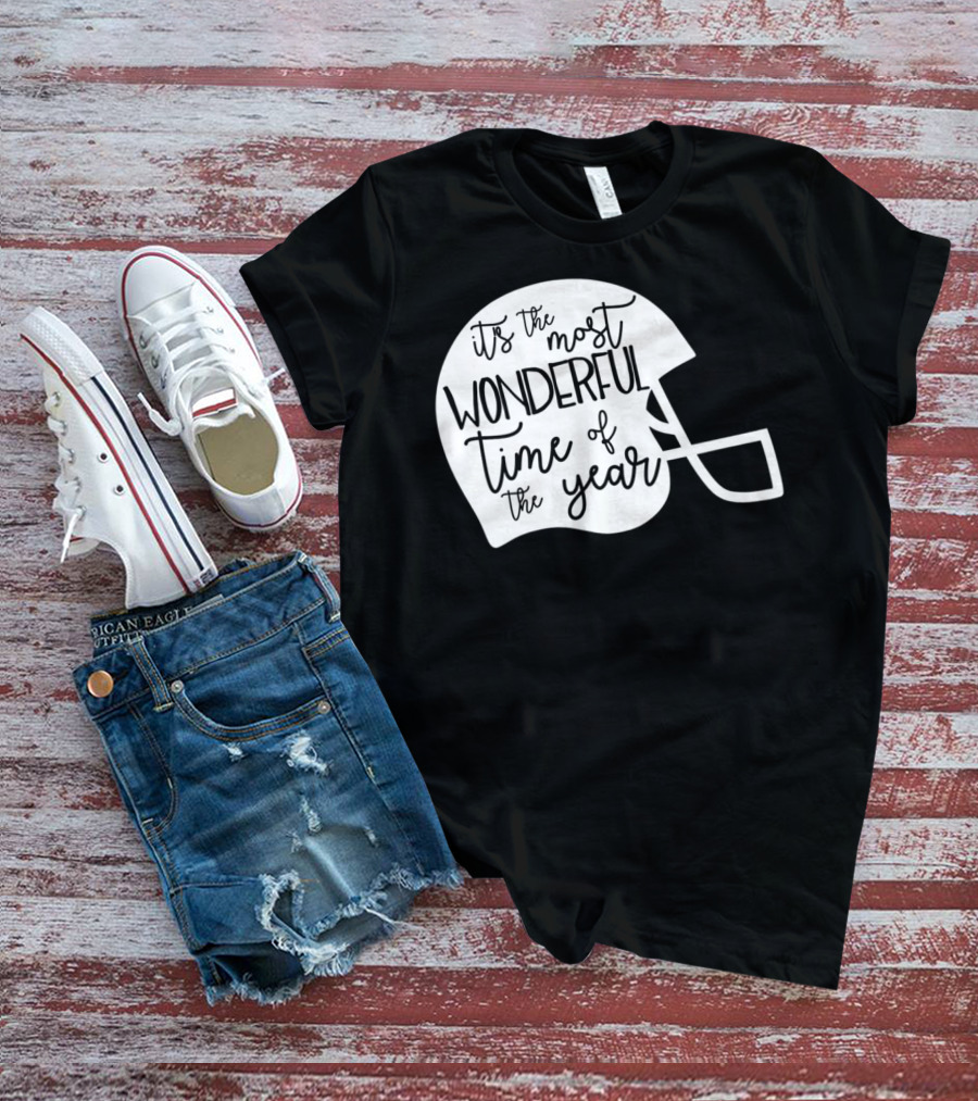 It's The Most Wonderful Time Of The Year Football Helmet Mom Mama Fan4 T-Shirt