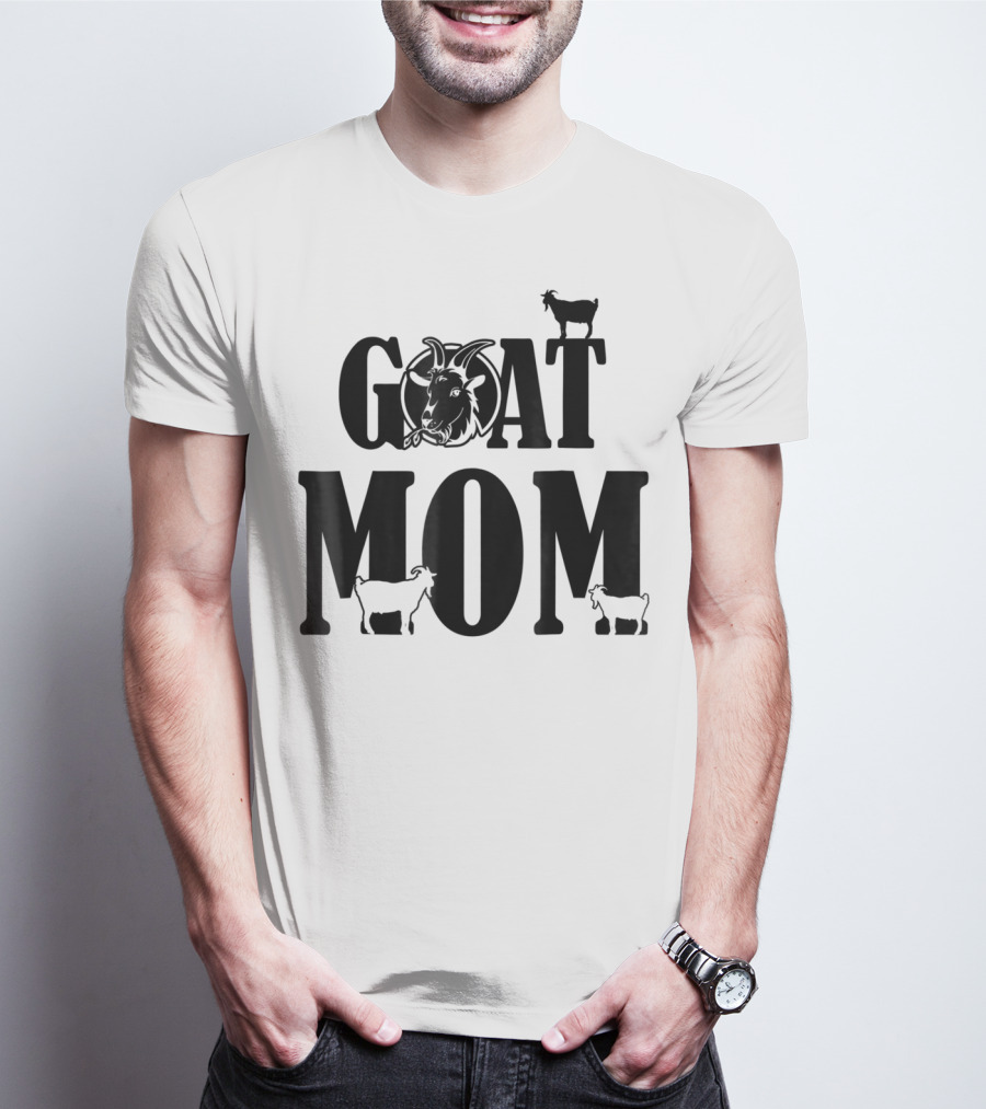 Proud Goat Mom With Cute Goat And Goat T-Shirt