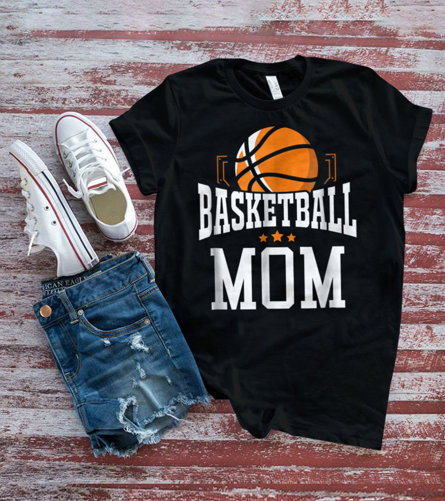 Basketball Mom Stars Hoop Sport T-Shirt