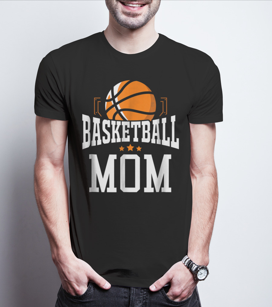 Basketball Mom Stars Hoop Sport T-Shirt