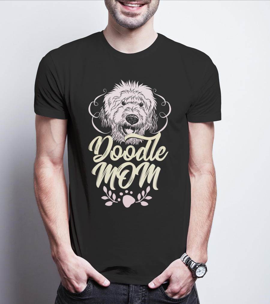 Doodle Mom Goldendoodle Labradoodle Paw Print Cute T-Shirt