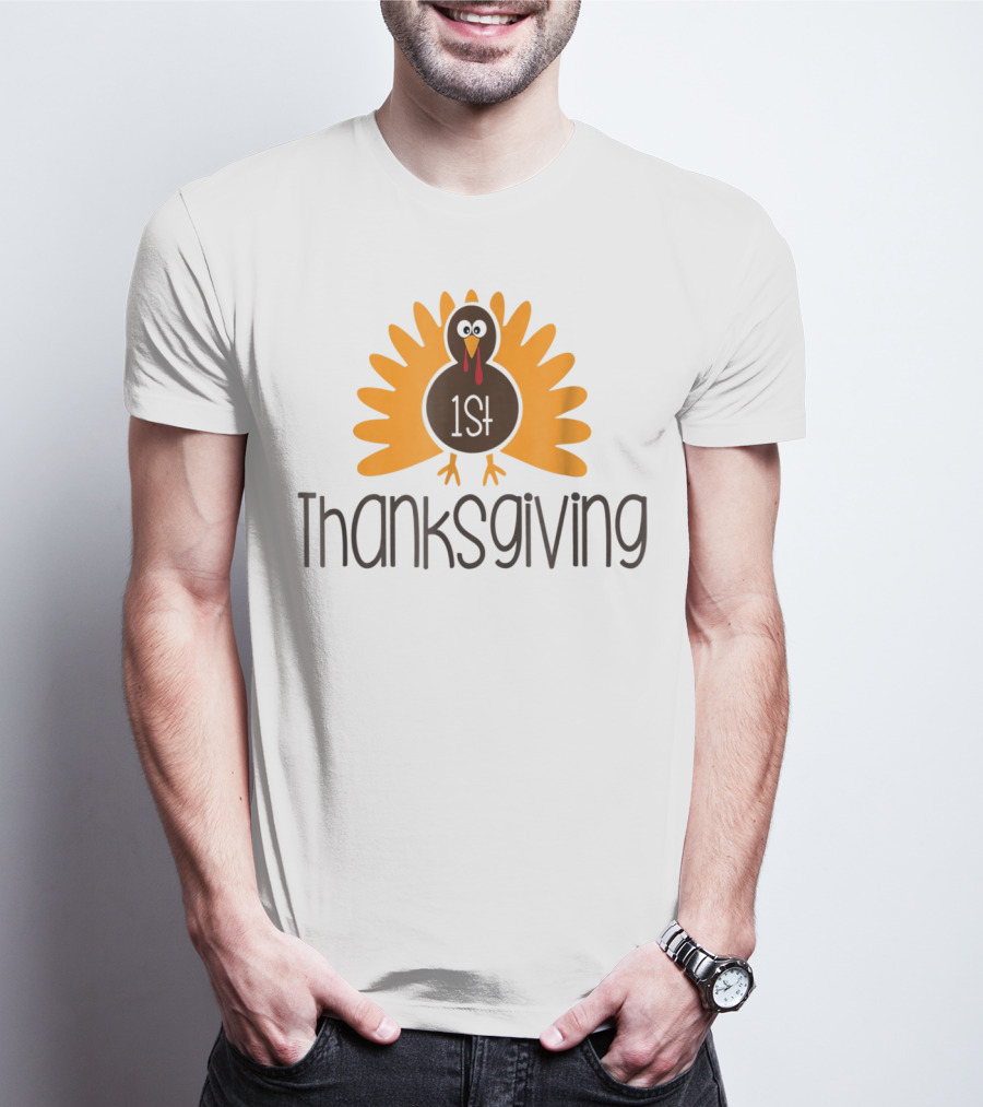 1st Thanksgiving Turkey Pregnant Baby T-Shirt