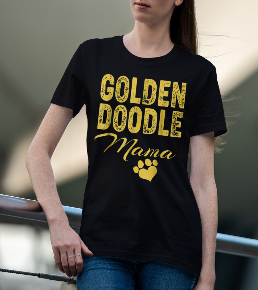 Goldendoodle Mama Paw Print Fun Idea8 T-Shirt
