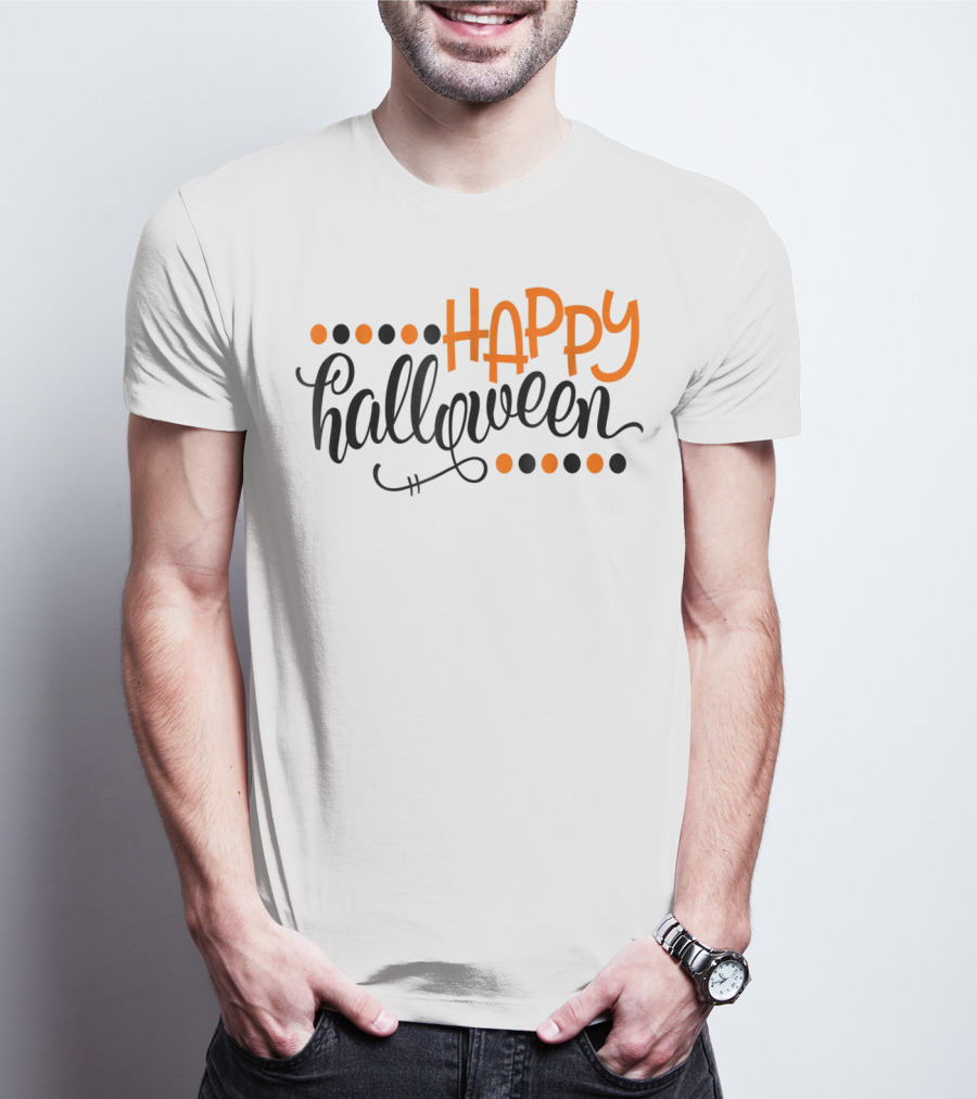 Happy Halloween Kids Teacher Mom Wife Dad 7 T-Shirt