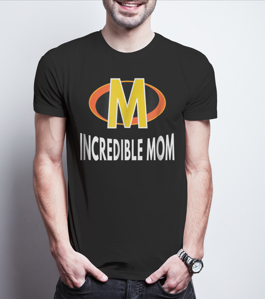 Incredible Mom Bold Text Superhero Icon M T-Shirt