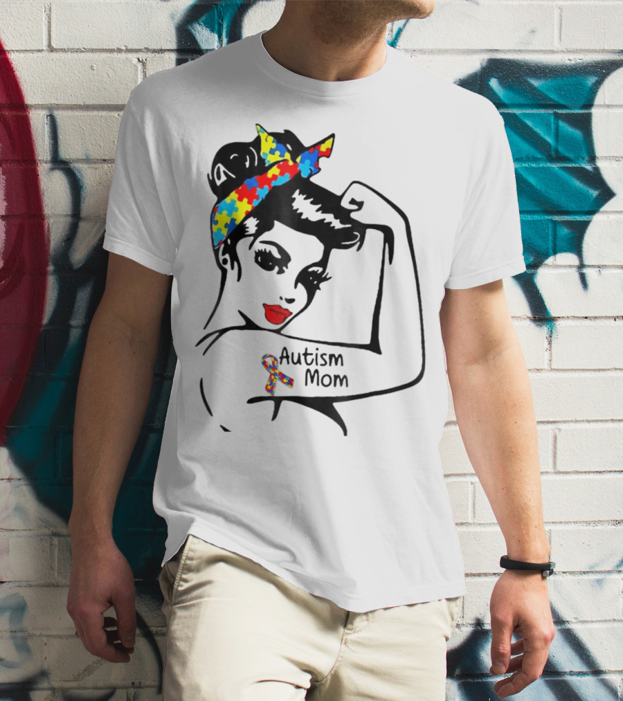 AUTISM MOM IRON ON AUTISM AWARENESS PATCH T-Shirt