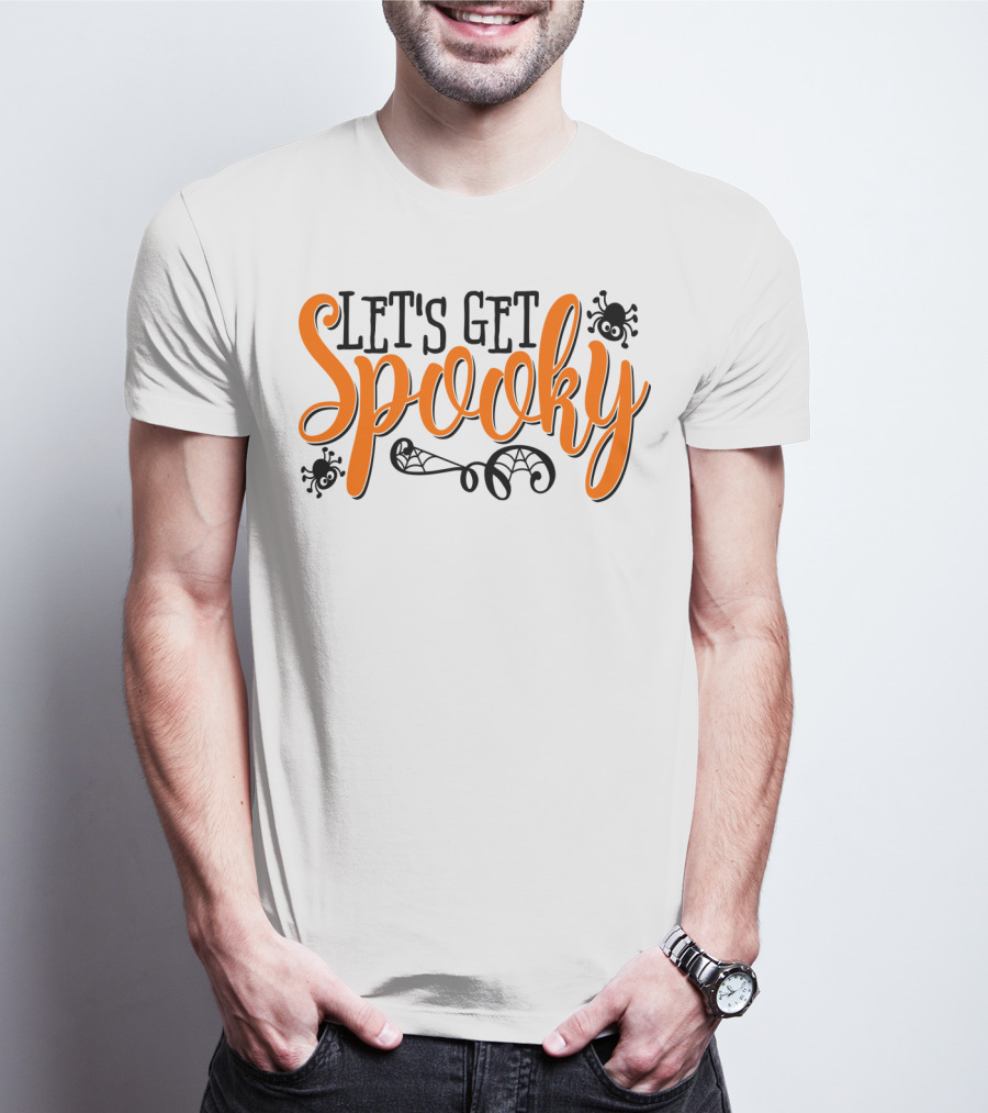 Let's Get Spooky Halloween Teacher Mom 7 Creepy Spiders T-Shirt