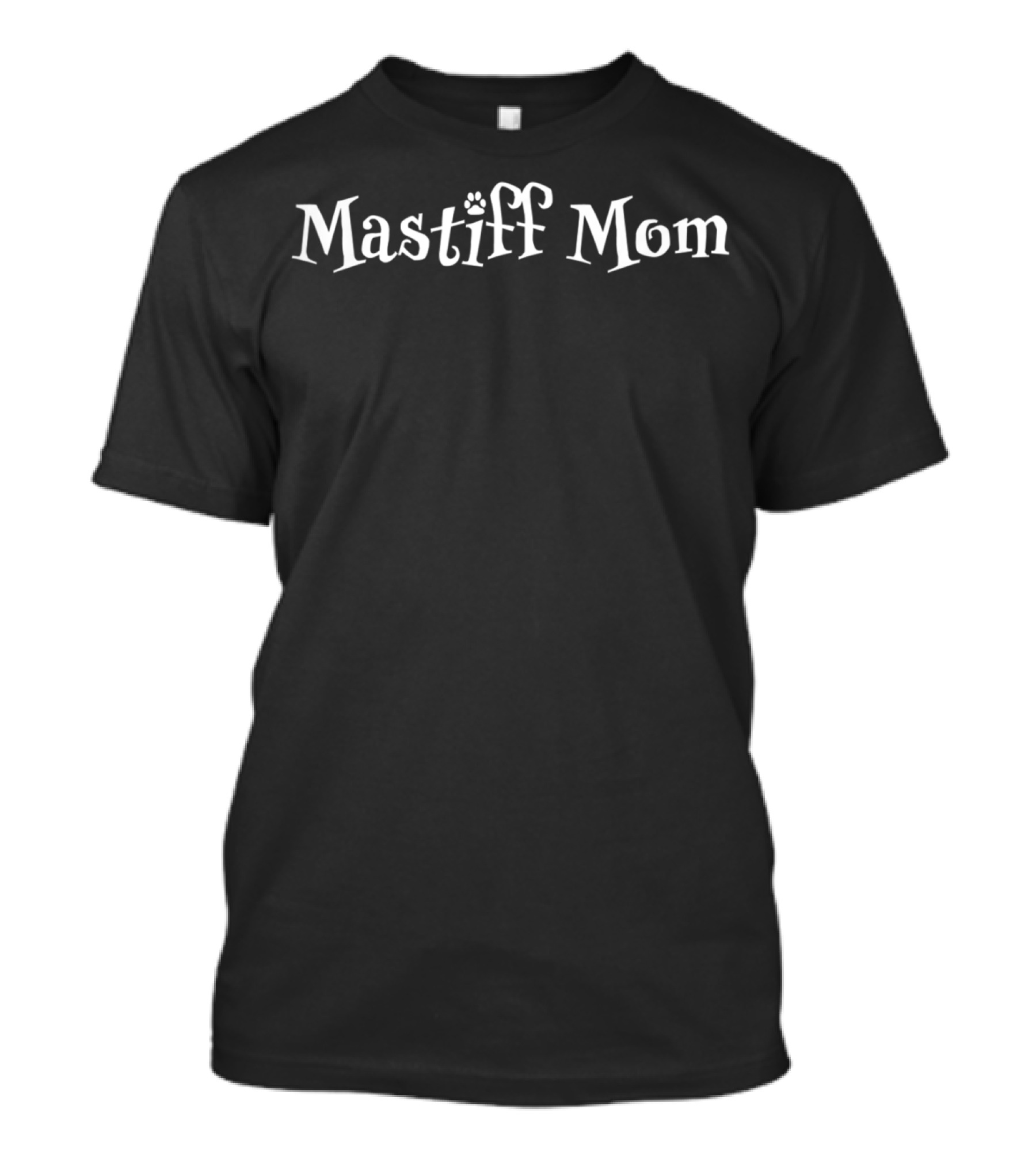 Mastiff Mom Paw Print Letters T-Shirt