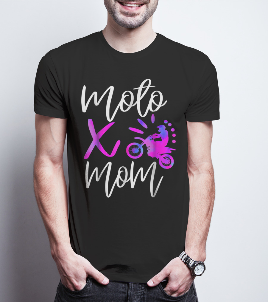 Moto X Mom Cute Motocross Dirtbike Mom T-Shirt