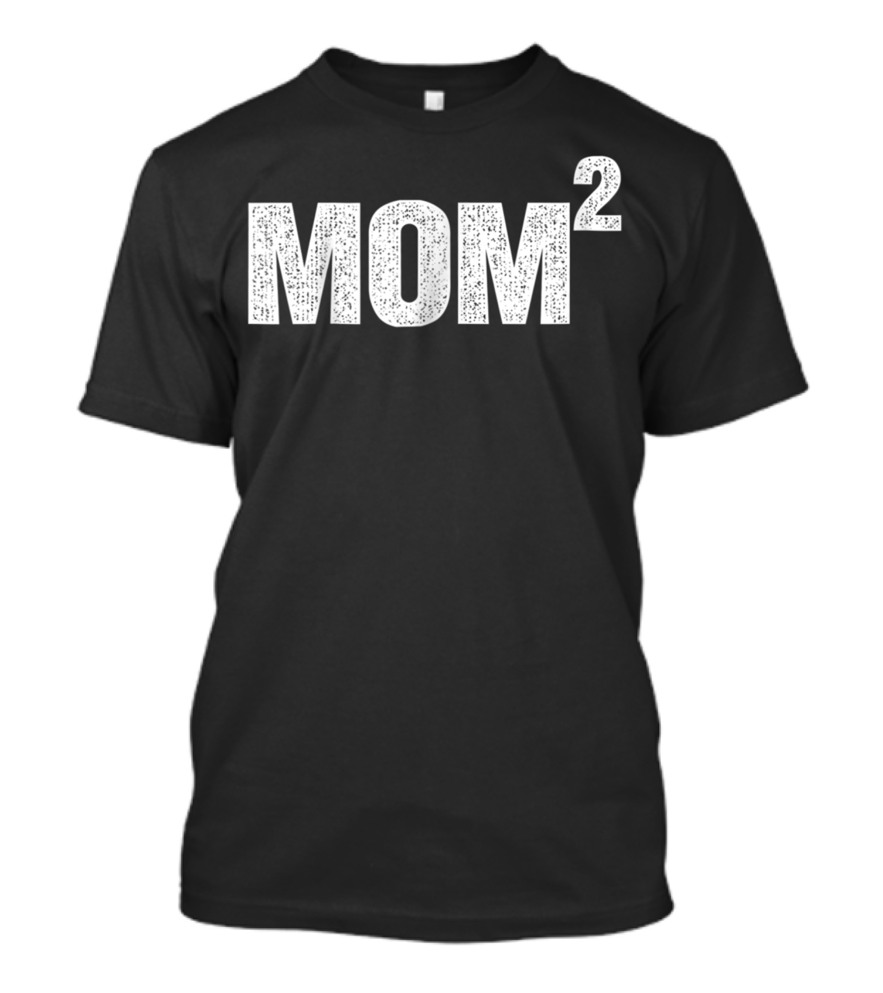 Women's Distressed Mom Squared Mom Of Two T-Shirt