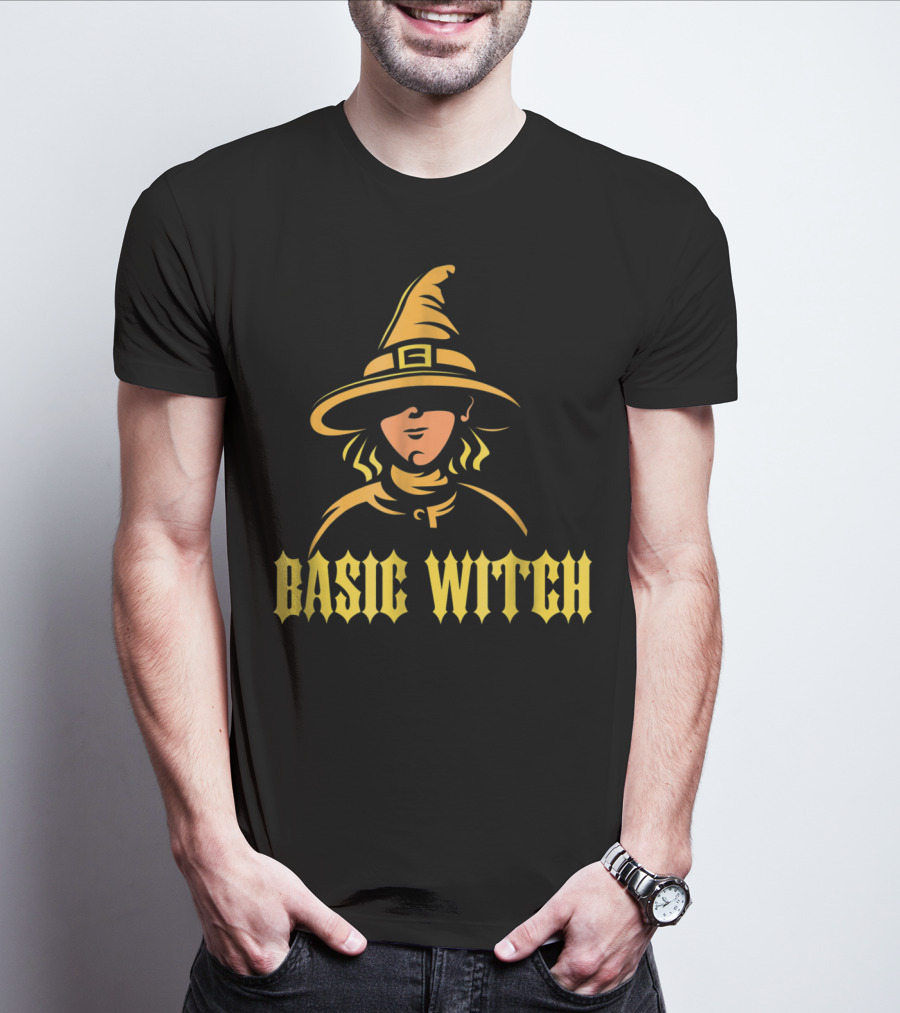 Basic Witch Hat Illustration Halloween T-Shirt