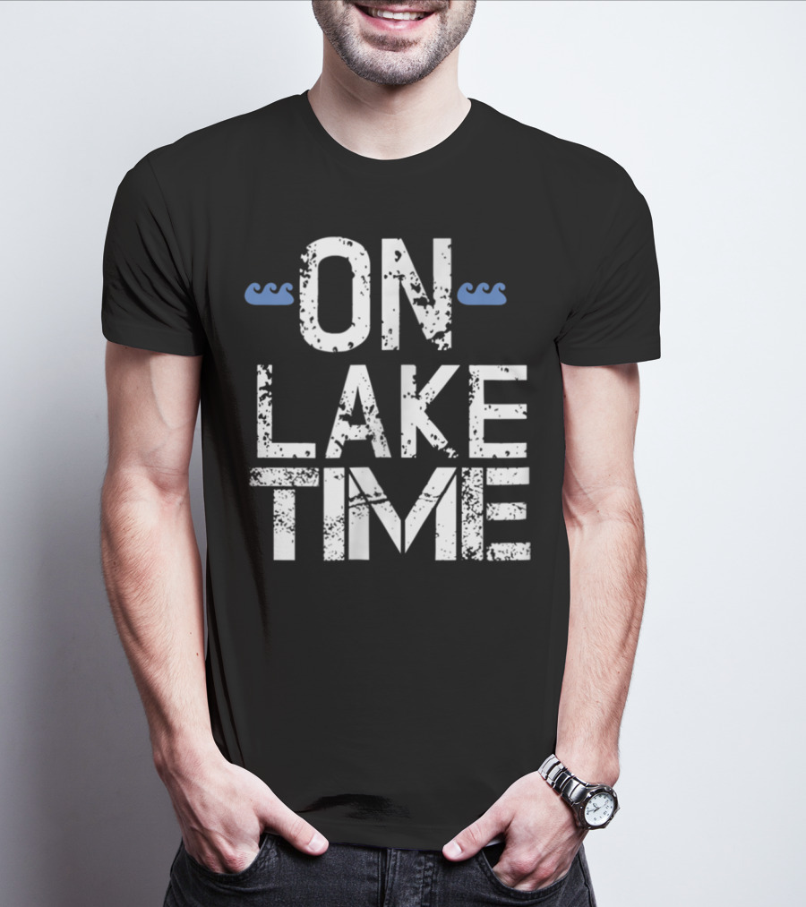On Lake Time Vacation Beach Mom Dad23 T-Shirt