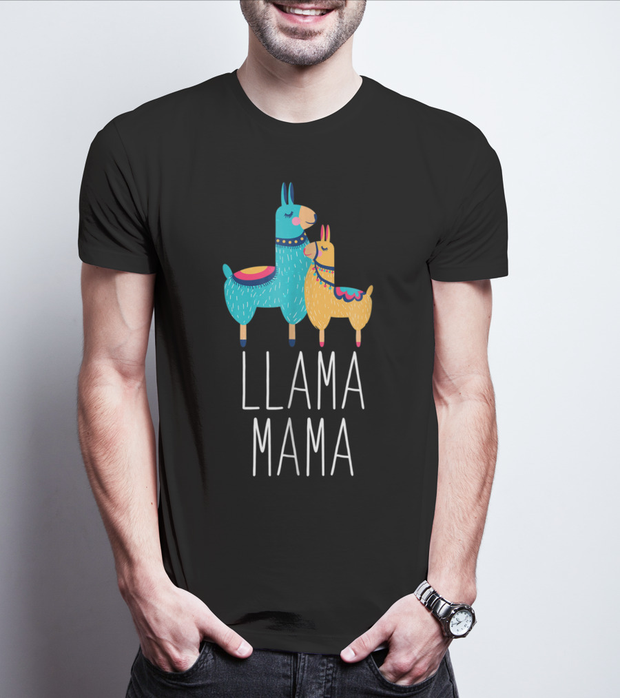 LLAMA MAMA Funny Llamas Mom Meme Cute T-Shirt