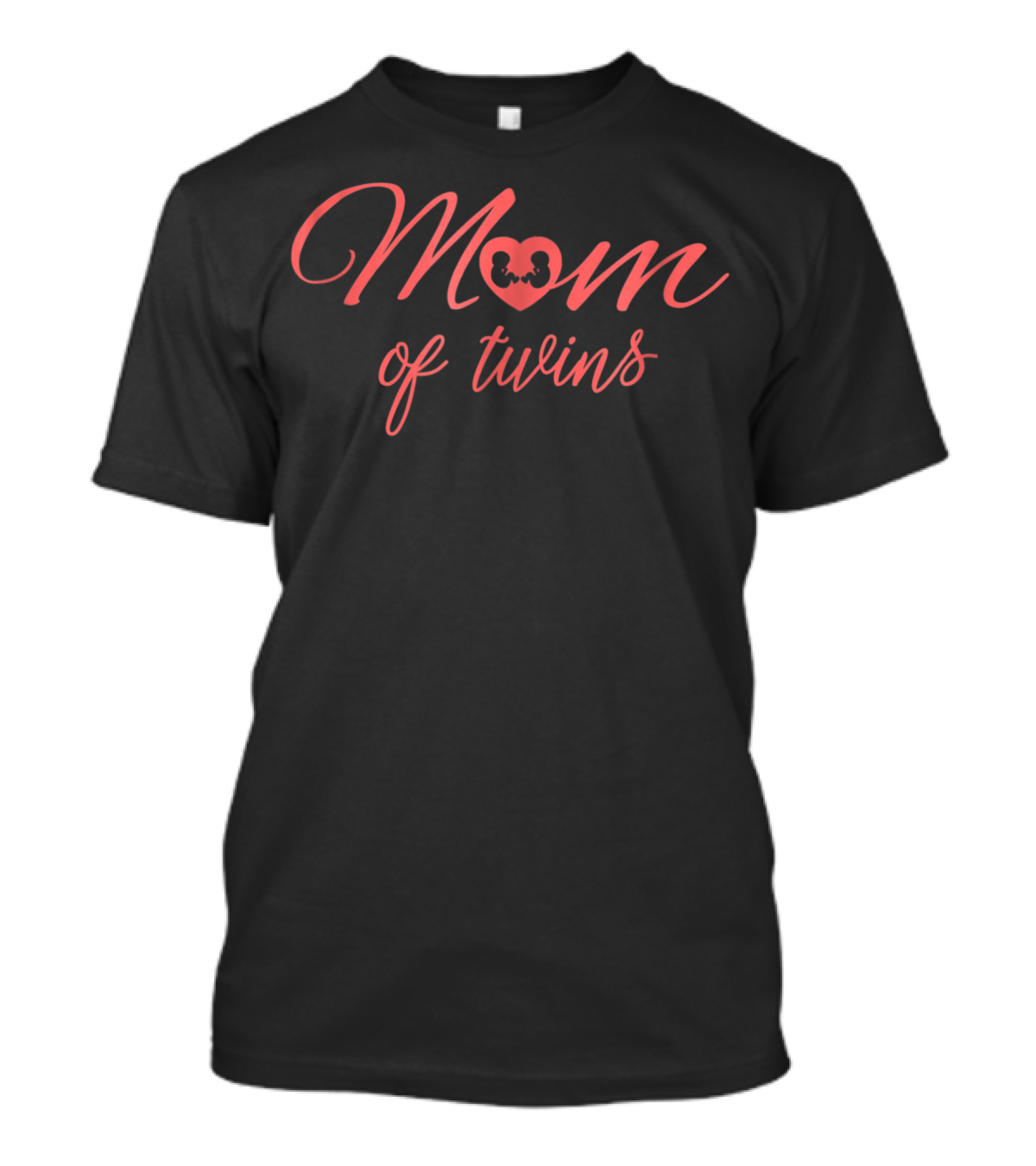 Mom Of Twins Heart T-Shirt