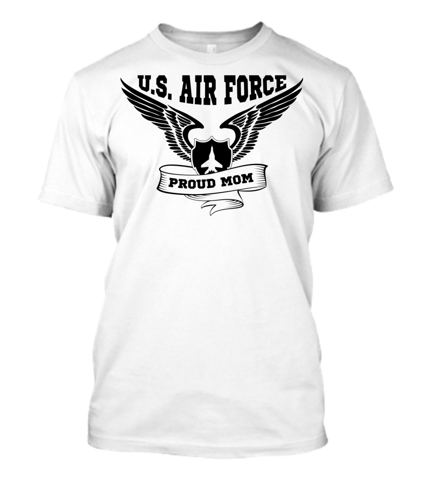 U.S. Air Force Proud Mom Winged Emblem T-Shirt