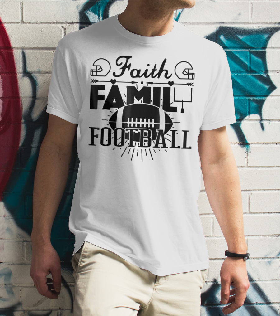 Faith Family Football Mom78 T-Shirt