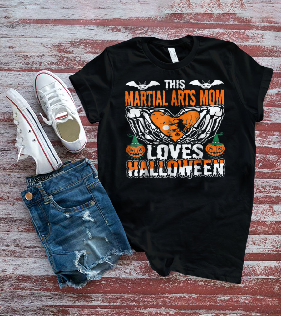 This Martial Arts Mom Loves Halloween T-Shirt