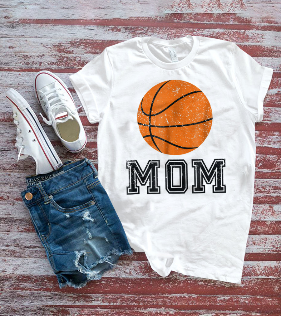 Basketball Mom Minimalist Ball MOM Mas88 T-Shirt