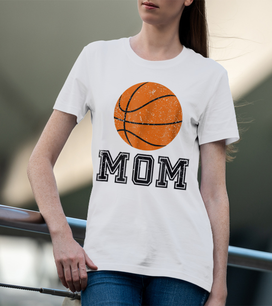 Basketball Mom Minimalist Ball MOM Mas88 T-Shirt