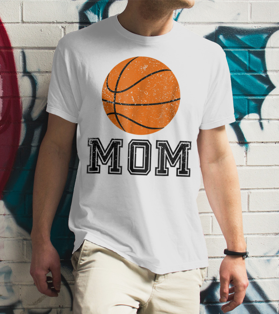 Basketball Mom Minimalist Ball MOM Mas88 T-Shirt