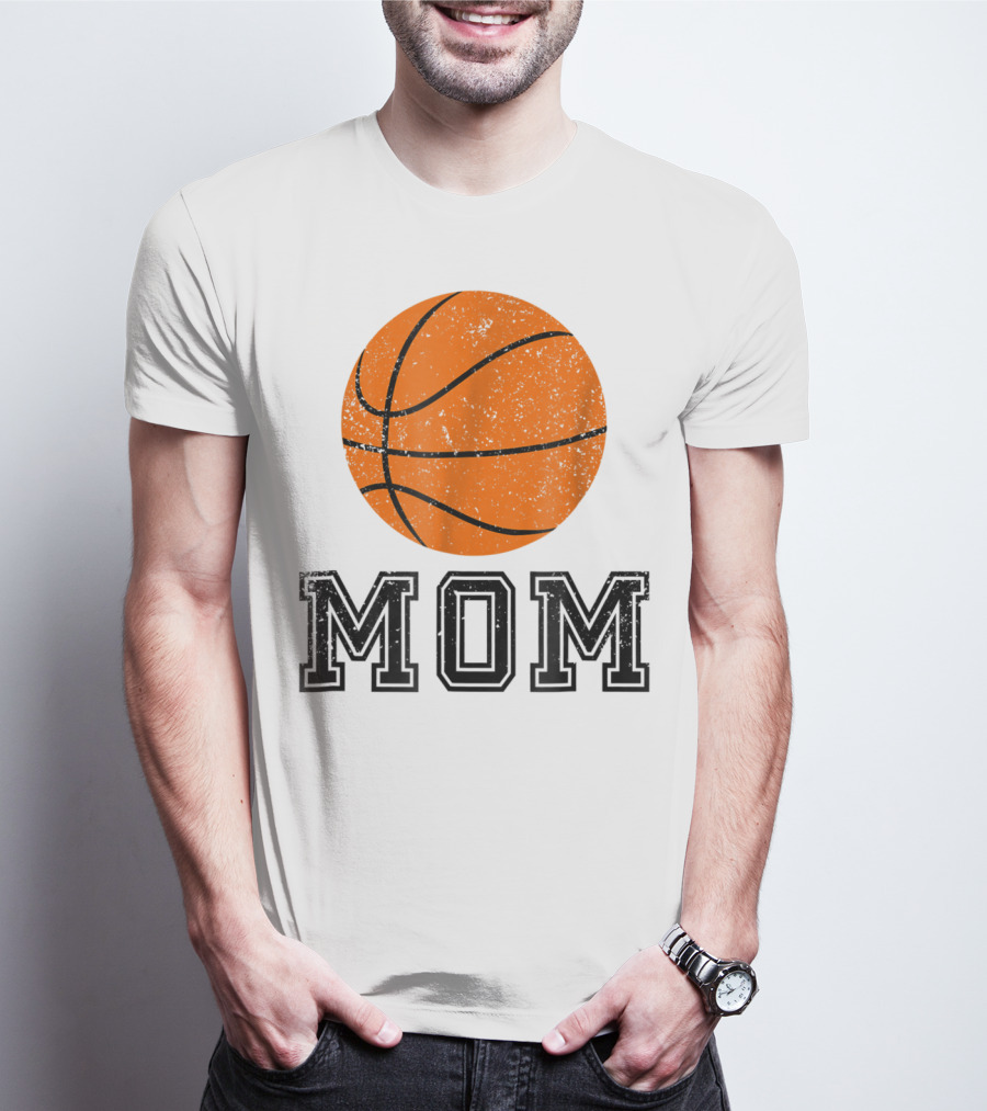 Basketball Mom Minimalist Ball MOM Mas88 T-Shirt