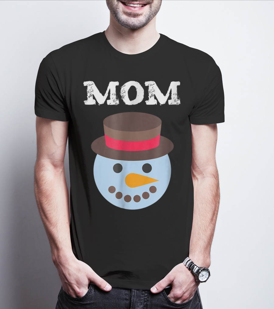 Mom Snowman Fun Family Christmas Matching PJ 30 T-Shirt