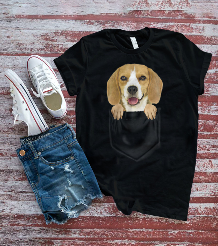 Beagle In Your Pocket Beagle Mom Loves87 T-Shirt