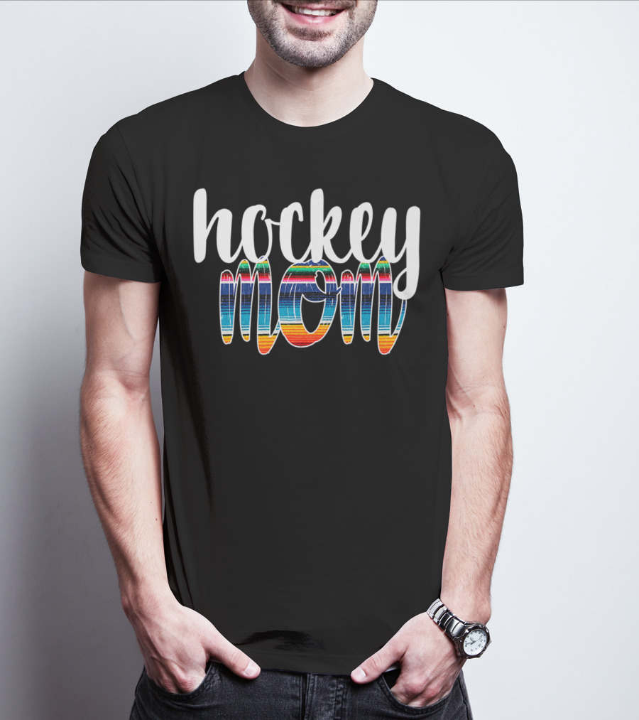 Hockey Mom Boho Serape Stripes T-Shirt