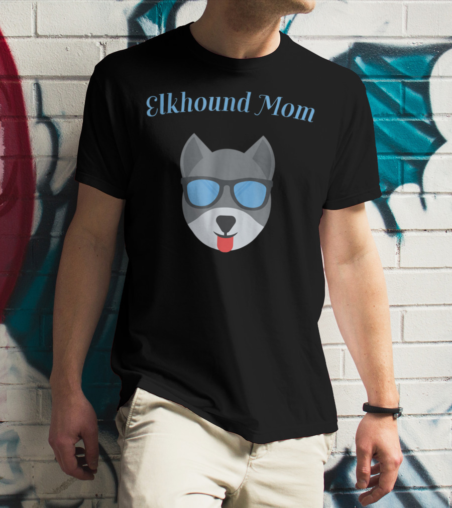 Elkhound Mom Cool Sunglasses Pup T-Shirt