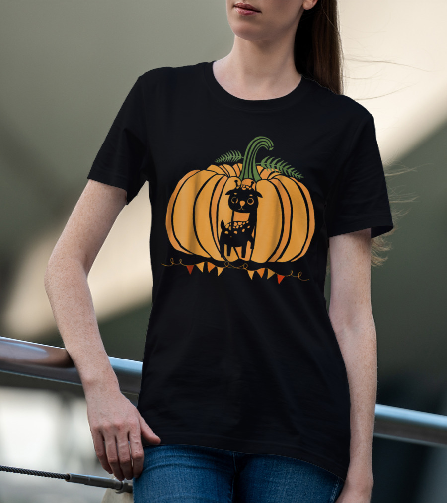 Cool Giraffe Halloween Pumpkin Dad Mom38 Festive Fun T-Shirt