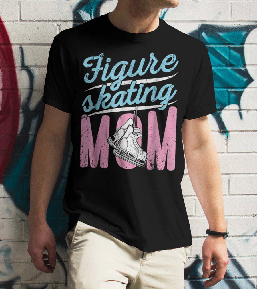 Figure Skating Mom With Ice Skates T-Shirt