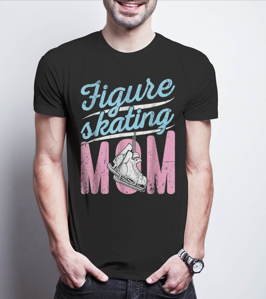 Figure Skating Mom With Ice Skates T-Shirt